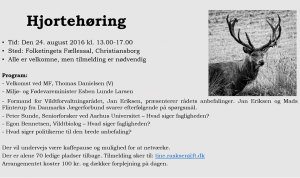 Egon Bennetsen deltager i hjortehøring